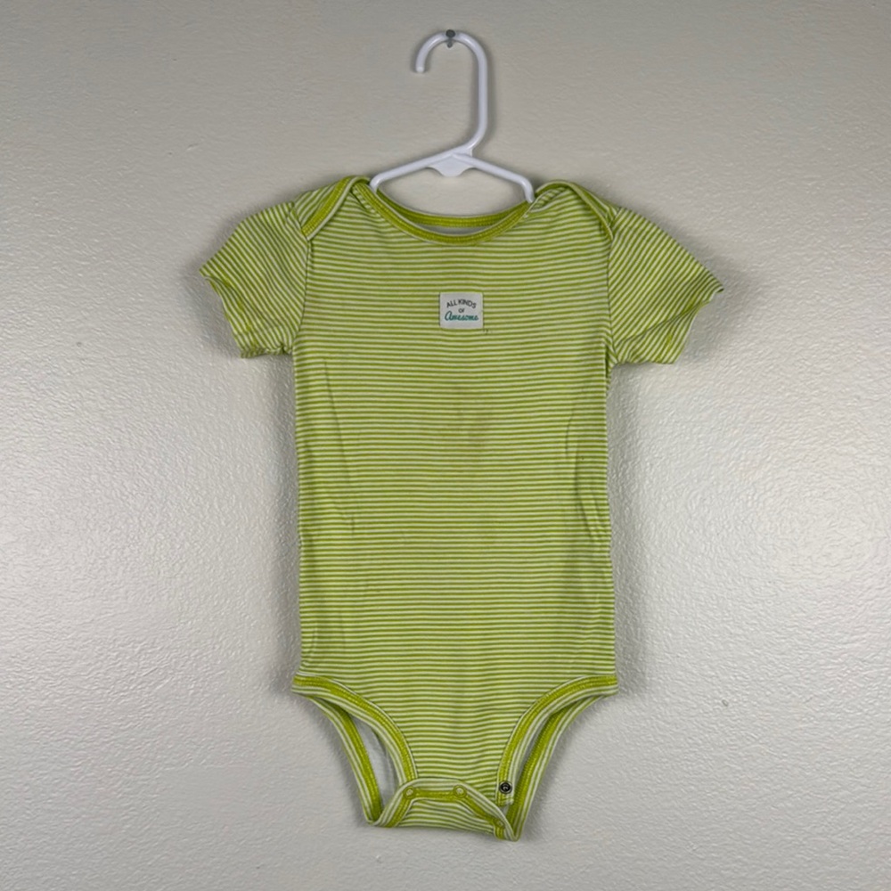 Green Bodysuit One Piece with Snap Closure